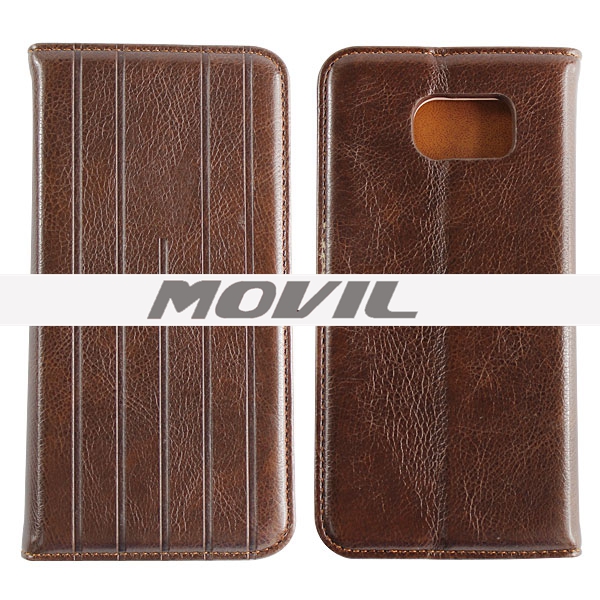 NP-2130 Corona de PU funda para Samsung Galaxy S6 -4